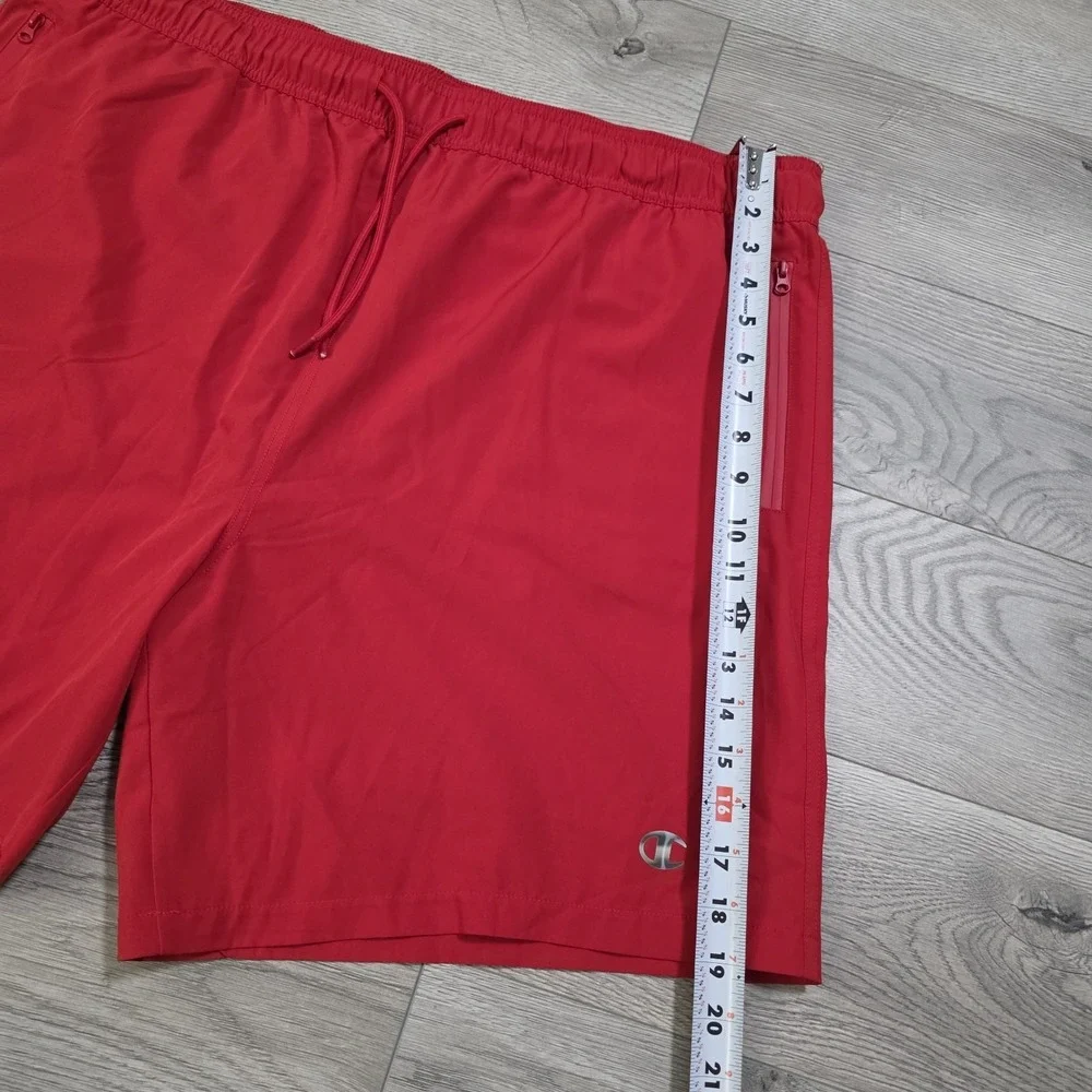 Champion‎ Athletic Swim Trunks Men's Size XL Red Pockets Lined Logo